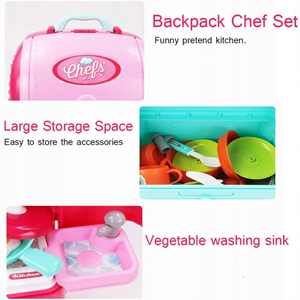 ست اسباب بازی آشپزخانه کوله پشتی kitchen Set 2 in 1_اسباب بازی